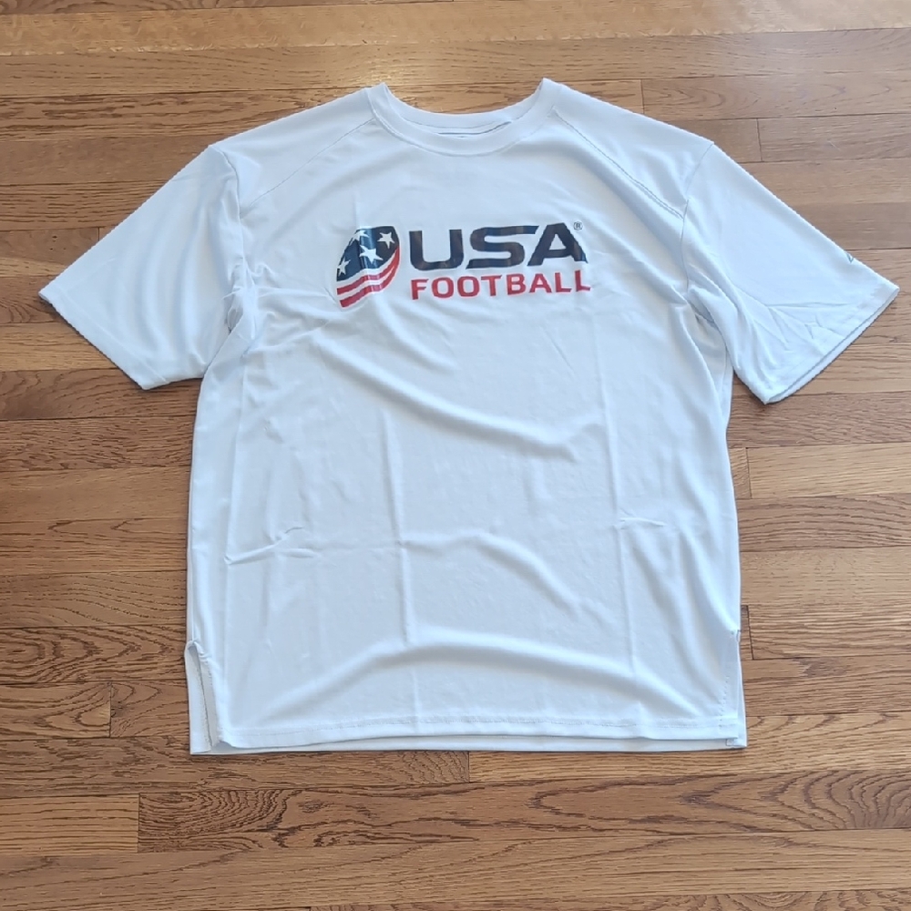 Football Short Sleeve Performance Tee - White